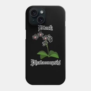 Black Phalaenopsis – Gothic orchid flowers Phone Case