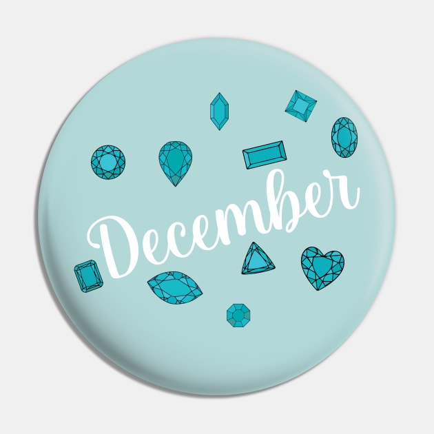 December Birthstone Pin by jverdi28