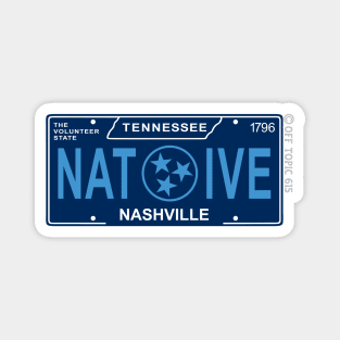 Nashville Native License Plate Magnet
