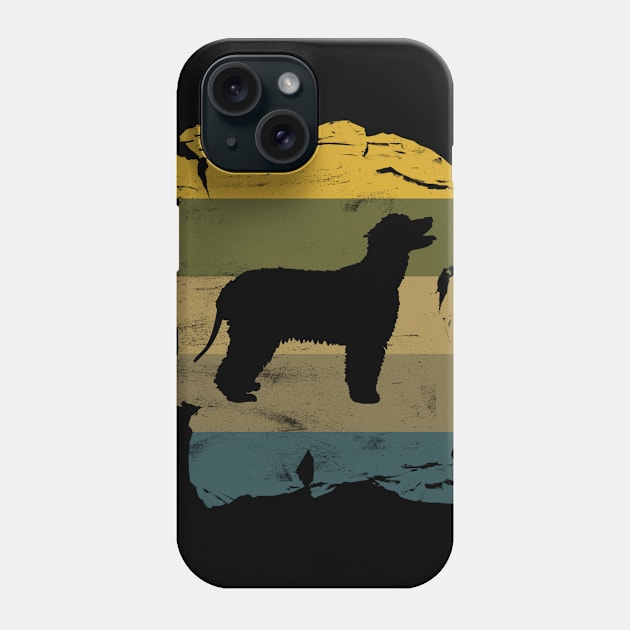 Irish Water Spaniel Distressed Vintage Retro Silhouette Phone Case by DoggyStyles