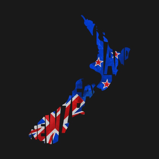 New Zealand Typo Map by inspirowl