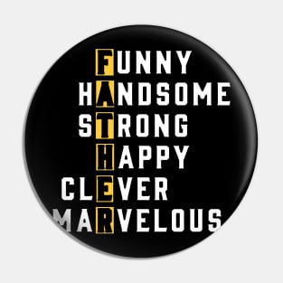 Dad: The Marvelously Funny & Strong Superhero Pin