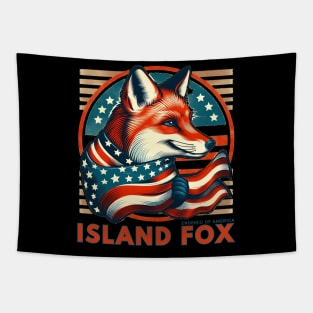 Endemic species of America: island fox Tapestry