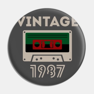 Vintage Cassette Tape - 1987 Pin