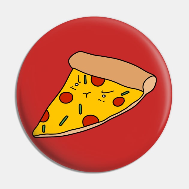 Grumpy Pizza Slice Pin by saradaboru