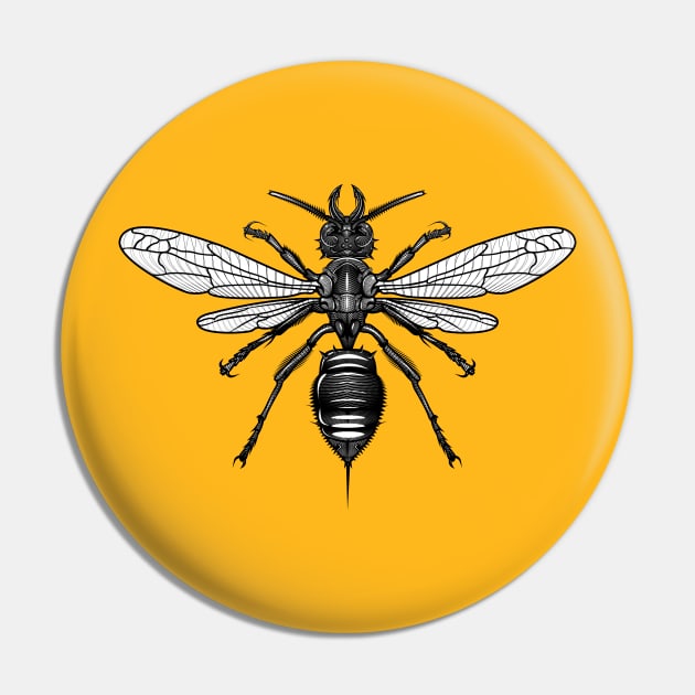 Armour Wasp Pin by TattooTshirt