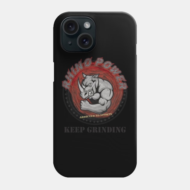 Rhino Power Rhinoceros Sport Phone Case by Little Treasures