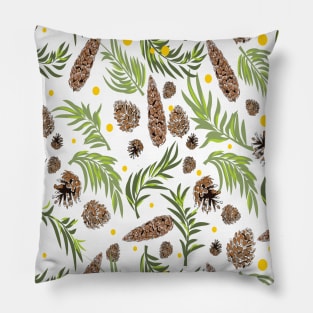 #Christmas #Pattern #Pine #Snow 13 Pillow