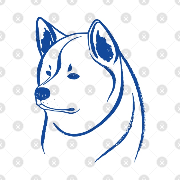 Akita Inu (Pink and Blue) by illucalliart