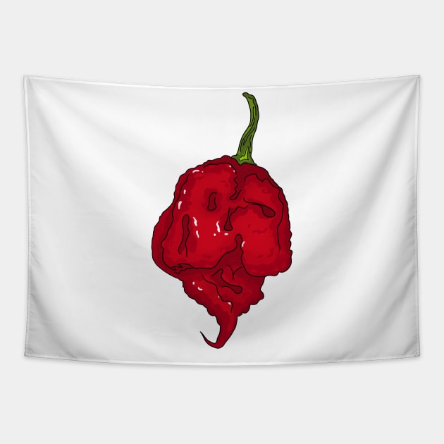 Chili Pepper Carolina Reaper Tapestry by MojoCoffeeTime