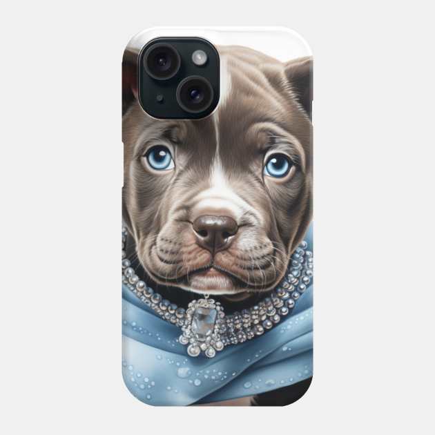 Sweet Pit Bull Puppy Phone Case by Enchanted Reverie