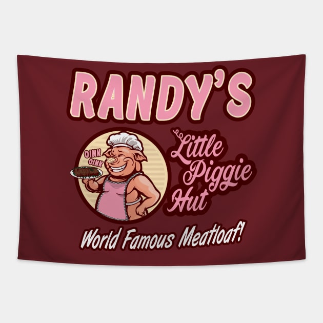 Randy's Little Piggie Hut Tapestry by BrainSmash