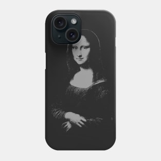 Grey Gray Mono Color Mona Lisa Phone Case