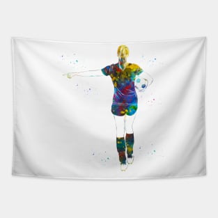 Soccer Player Girl Tapestry