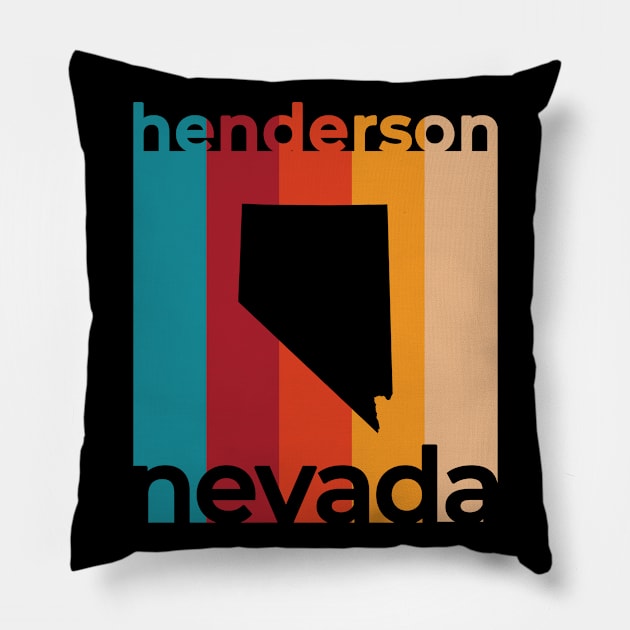 Henderson Nevada Retro Pillow by easytees