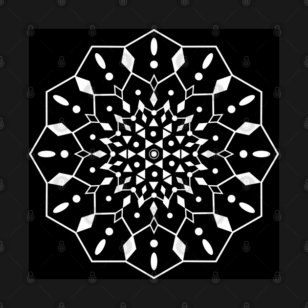 Black and white mandala by Spinkly