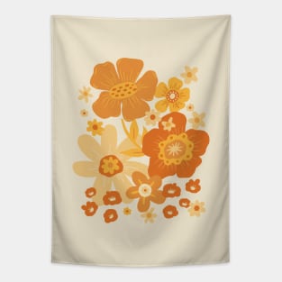 Groovy 60s Floral Party - Cream Tapestry