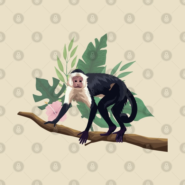 capuchin monkey tree branch by Mako Design 