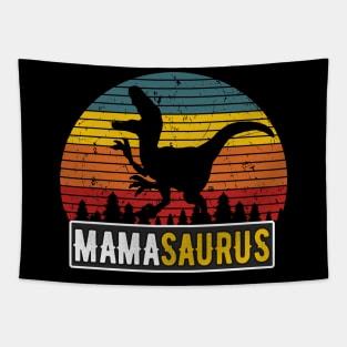 MamaSaurus Mom T-Rex Dinosaur Retro Mother Tapestry