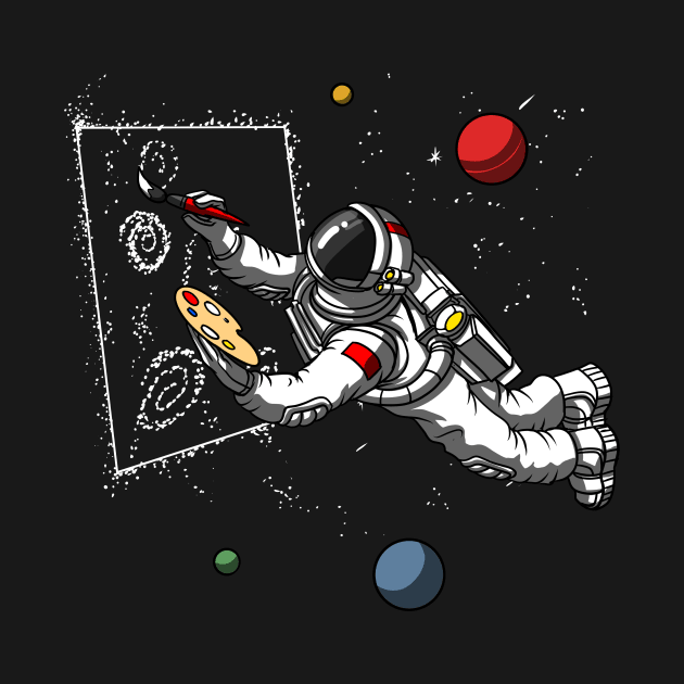 Space Astronaut Painter by underheaven