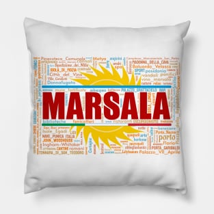 Marsala Wordart Pillow