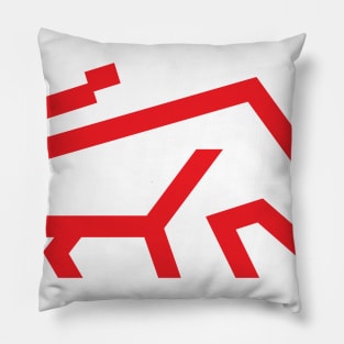 geometric bull simple Pillow