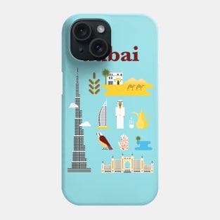 Dubai city poster Phone Case