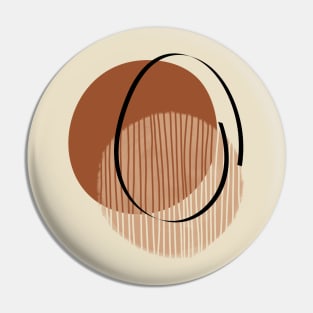 Minimal Modern  Abstract Shape  Warm Tones  Design Pin