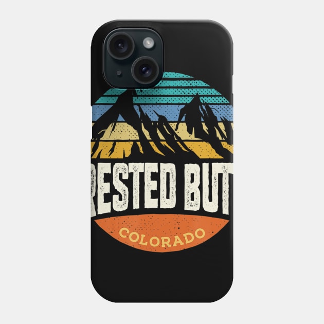 Retro Crested Butte Colorado Outdoors Mountain Graphic Phone Case by crowominousnigerian 