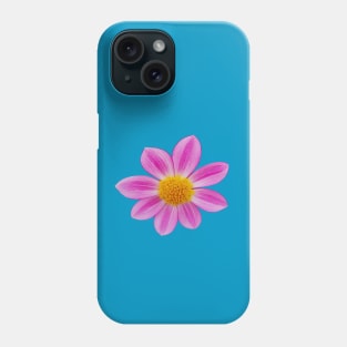 Pink Single Dahlia Flower Phone Case