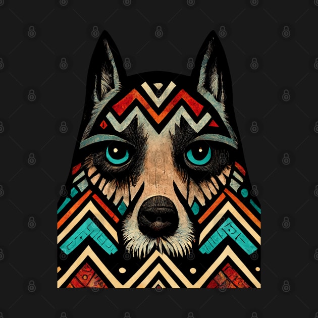 Aztec Wolf I by CatyArte