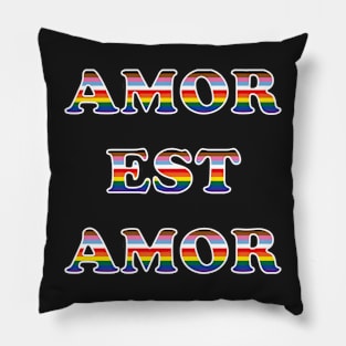 Amor est amor black background Pillow