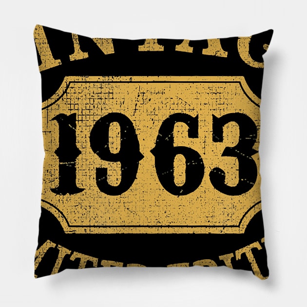 1963 57 years old 57th Limited Birthday, Anniversary Gift T-Shirt Pillow by Hot food