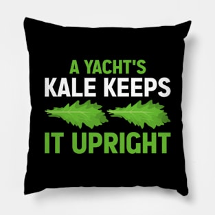 A yacht s kale keeps it upright Pillow