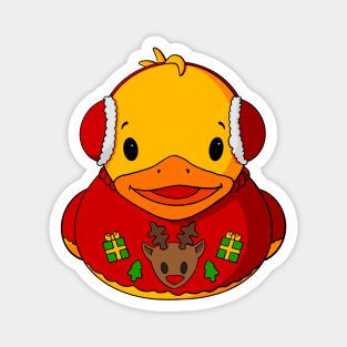 Ugly Sweater Rubber Duck Magnet