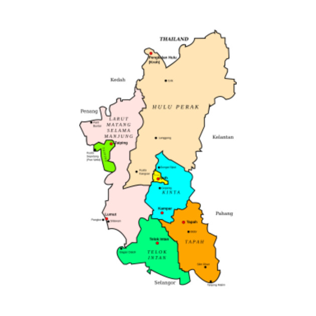 LIMITED EDITION. Exclusive Map Of Perak, Malaysia - Map Of ...