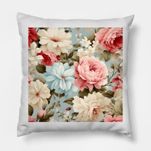 Shabby Chic Flowers Pattern 5 Pillow