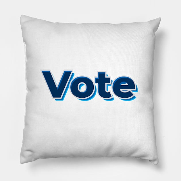 Vote Typography Pillow by BrightLightArts