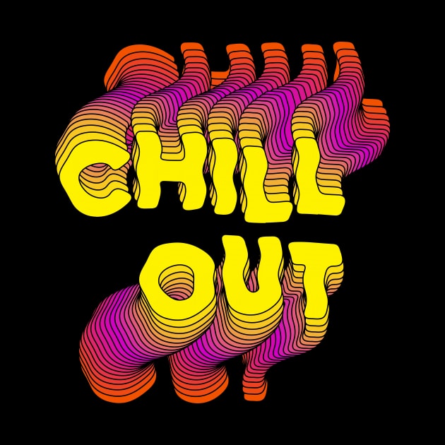 Chill Out typography neon by theMstudio