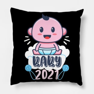 Baby 2021 Child Birth Announcement Family Pillow