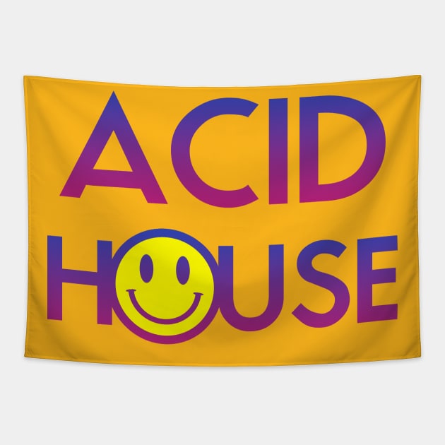 ACID HOUSE MUSIC Tapestry by KIMIDIGI