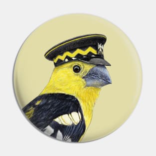 Golden grosbeak Pin