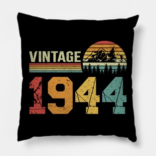 Vintage 1944 80th Retro Distressed Birthday Gift Pillow