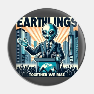 Earthlings Collection - Together We Rise Pin