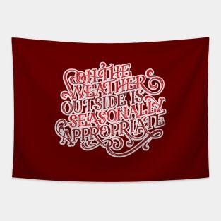 Funny Let it Snow Christmas Lettering Tapestry