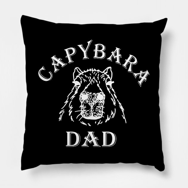 Capybara Dad Pillow by LetsBeginDesigns