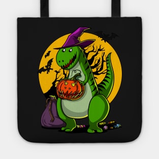 Halloween T-Rex Dinosaur Pumpkin Pumpkasaurus Scary Tote