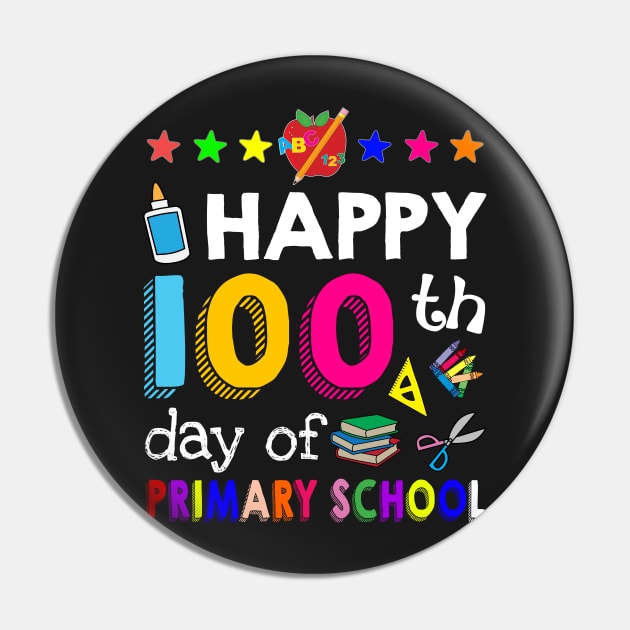 Happy 100 Days Of primary school Awesome T shirt F Pin by TeeLovely