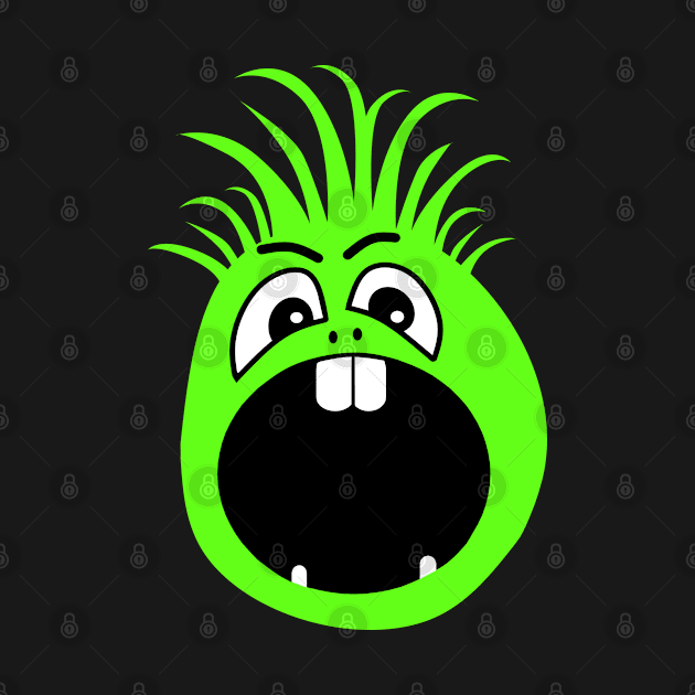 Green Screaming Head by CBV