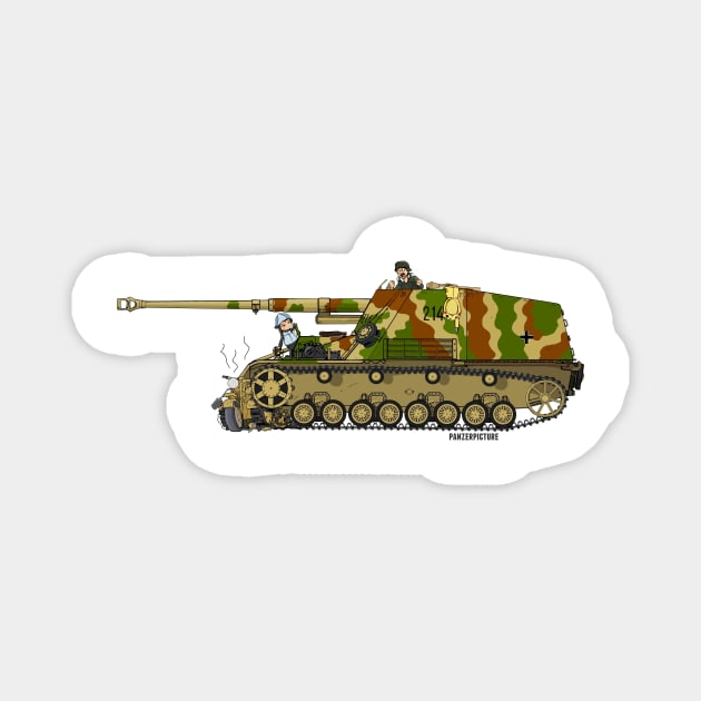 Panzerpicture Nashorn tank destroyer Magnet by Panzerpicture